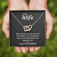 Thumbnail for Wife Necklace, To My Wife �Out Of Habit� Necklace Gift For Wife From Husband