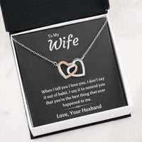Thumbnail for Wife Necklace, To My Wife �Out Of Habit� Necklace Gift For Wife From Husband