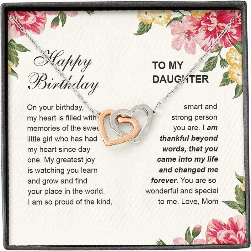Daughter Necklace, Mother Daughter Necklace, Happy Bday Kind Smart Strong Forever Special Love