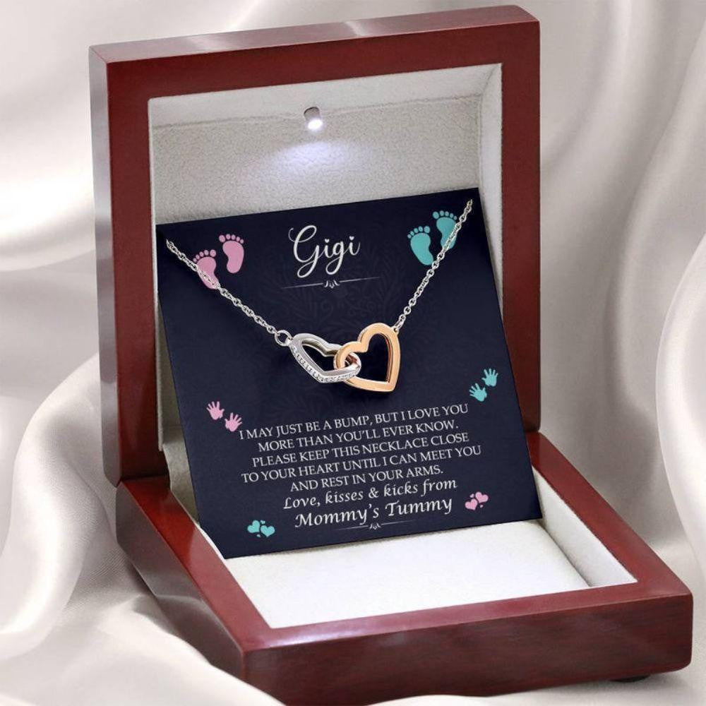 Grandmother Necklace, Gigi To Be Necklace From Mommy�s Tummy � Grandmother Announcement Gift