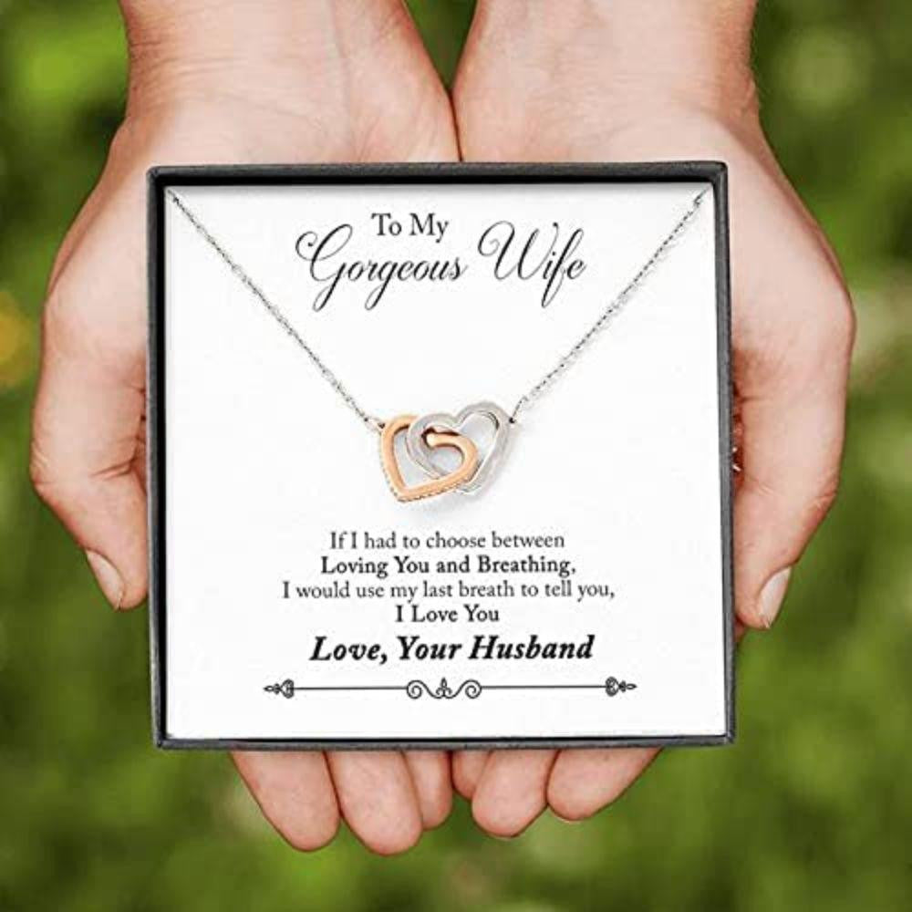 Wife Necklace � Necklace For Wife With Message Card To My Gorgeous Wife From Husband