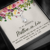 Thumbnail for Mother-in-law Necklace, Mother In Law Gifts � Alluring Beauty Necklace With Gift Box For Birthday Christmas