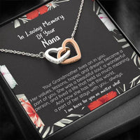 Thumbnail for Memorial Necklace, In Loving Memory Of Nana Remembrance Necklace, Connected Heart Forever