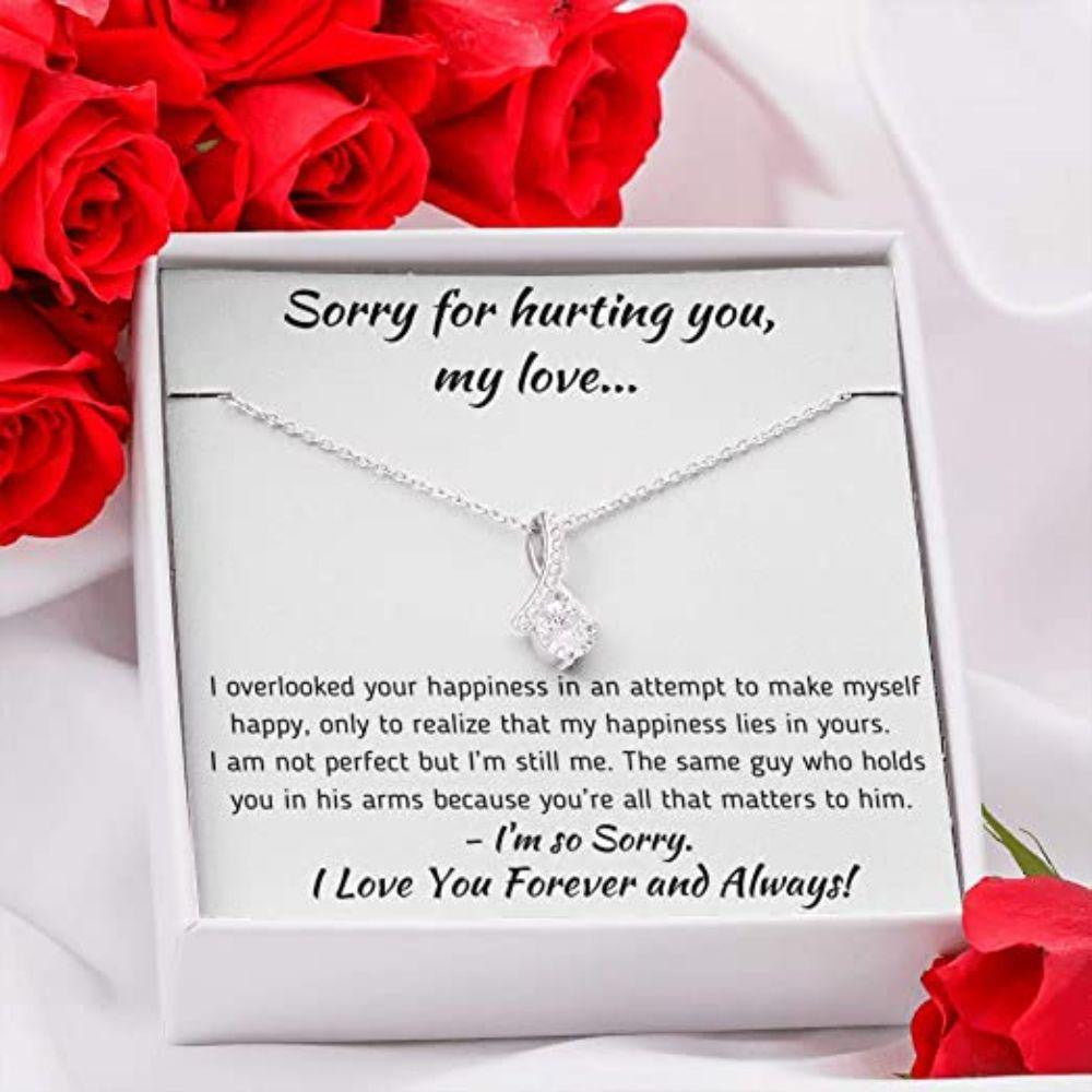 Girlfriend Necklace, To My Love �Happiness� Apology Gift Set Necklace Gift