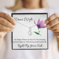 Thumbnail for Wife Necklace, Dear Wife By Your Side Alluring Beauty Necklace Gift