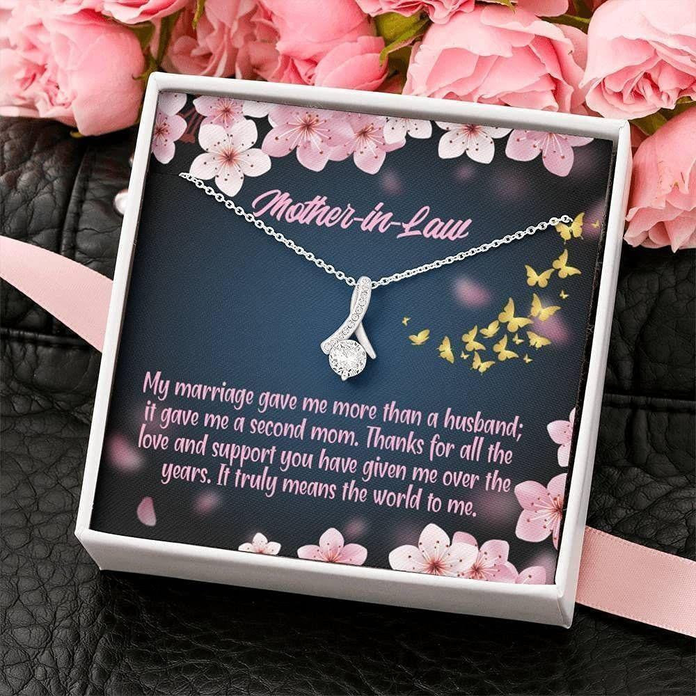 Mom Necklace, Mother-in-law Necklace, Necklace Gift For Mother In Law My Marriage Gave Me Alluring Beauty Necklace