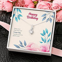Thumbnail for Wife Necklace, Happy Anniversary Necklace For Wife Girlfriend, The Words That I Have For You Love Always