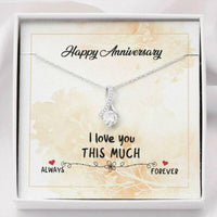 Thumbnail for Wife Necklace, Happy Anniversary This Much Alluring Beauty Necklace Gift