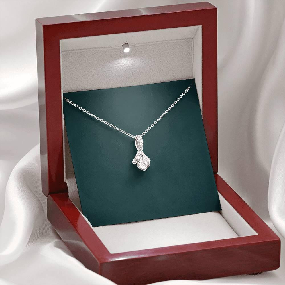 Wife Necklace, Happy Anniversary This Much Alluring Beauty Necklace Gift
