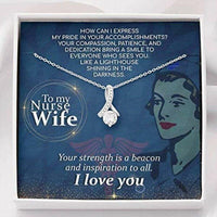 Thumbnail for Wife Necklace, Wife Necklace � Necklace For Wife � Gift Necklace With Message Card To My Nurse Wife