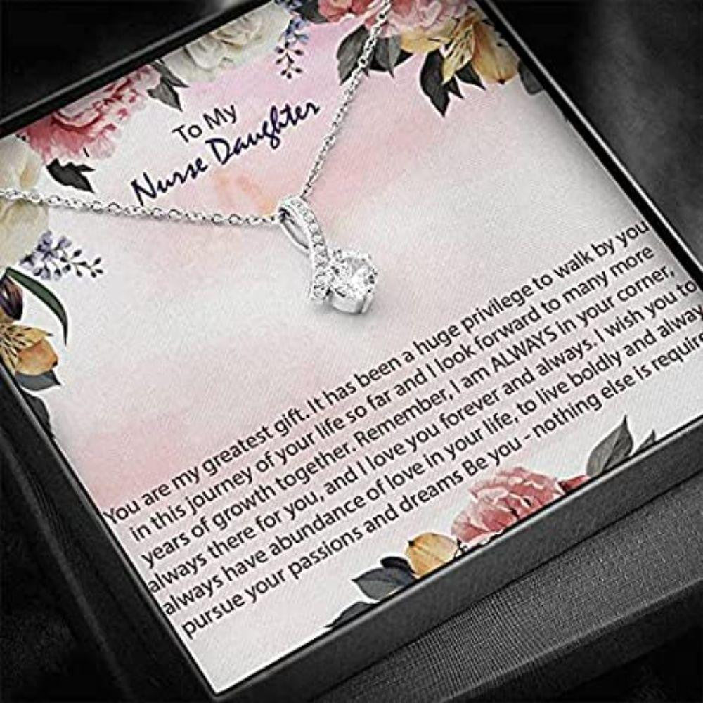 Daughter Necklace, To My Nurse Daughter Necklace Gift For Daughter Love Always