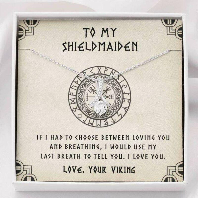 Girlfriend Necklace, Future Wife Necklace, Wife Necklace, To My Shieldmaiden Necklace � Last Breath