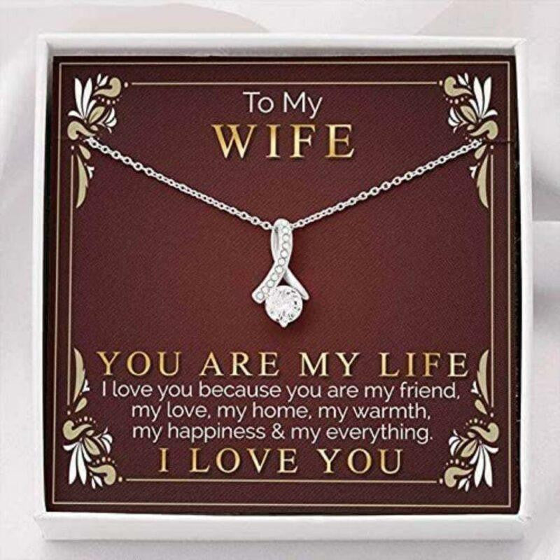 Wife Necklace, To My Wife Necklace Gift � You Are My Life � Gift To My Wife Necklace