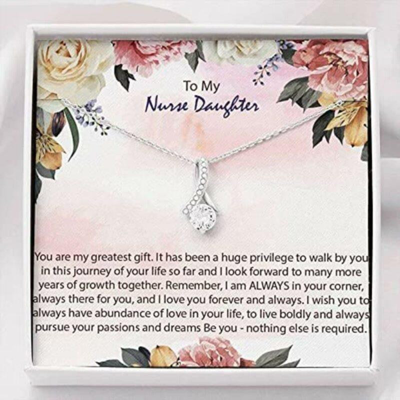 Daughter Necklace, To My Nurse Daughter Necklace Gift For Daughter Love Always