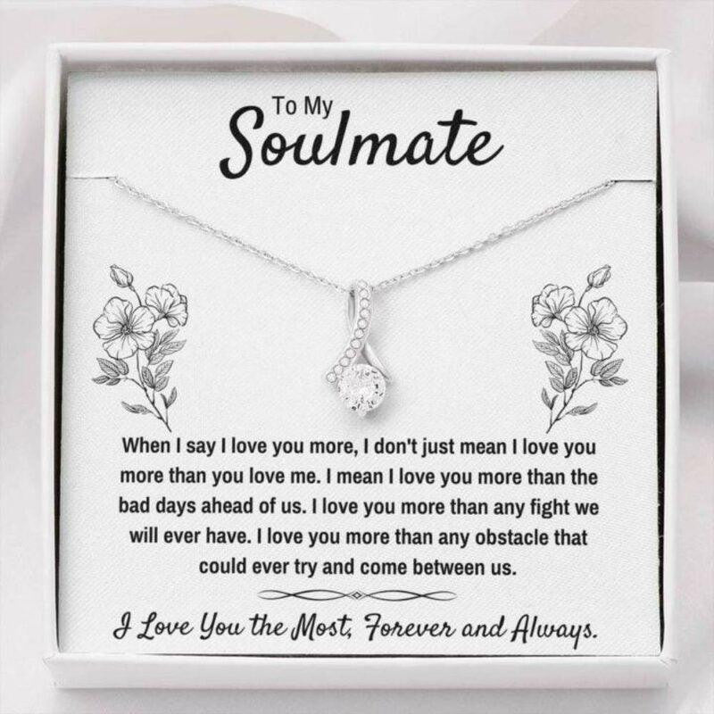 Girlfriend Necklace, Future Wife Necklace, Wife Necklace, To My Soulmate I Love You The Most Necklace Gift