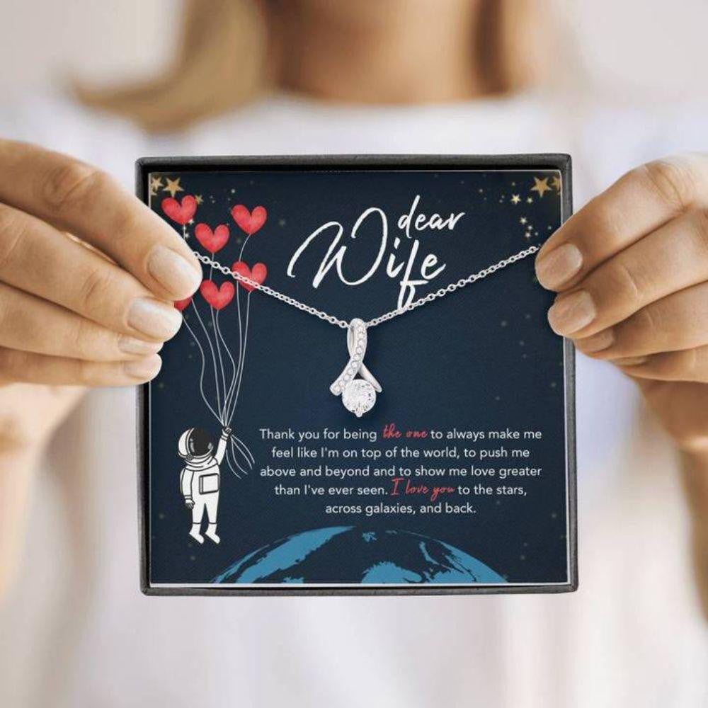 Wife Necklace, Dear Wife Stars Alluring Beauty Necklace Gift