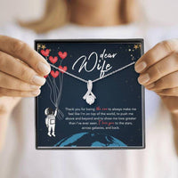 Thumbnail for Wife Necklace, Dear Wife Stars Alluring Beauty Necklace Gift