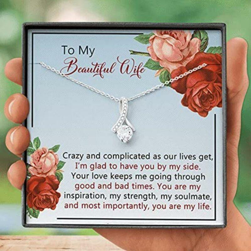 Wife Necklace, To My Wife Necklace Gift � You Are My Inspiration � Gift To My Wife Necklace