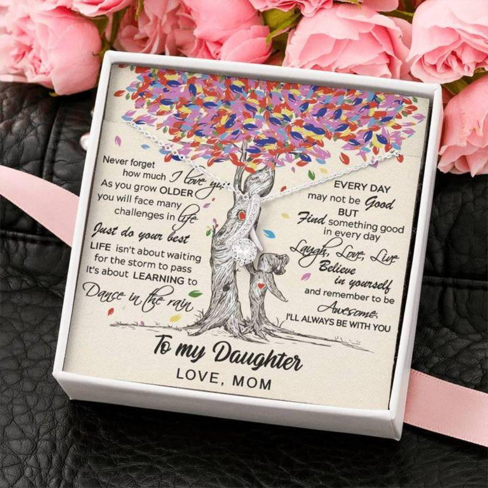 Daughter Necklace, To My Daughter Necklace � Dance In The Rain � Gift For Daughter From Mom