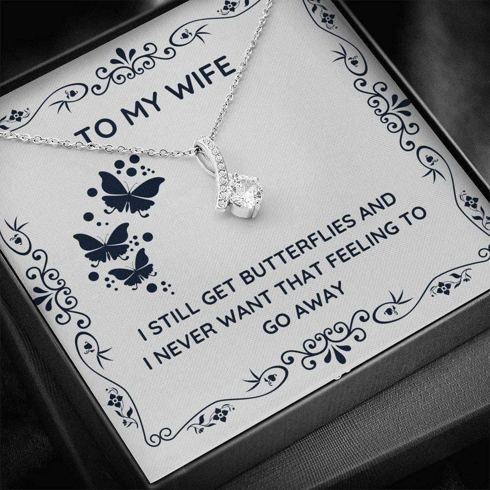 Wife Necklace, To My Wife �Butterflies� Necklace Gift For Wife From Husband