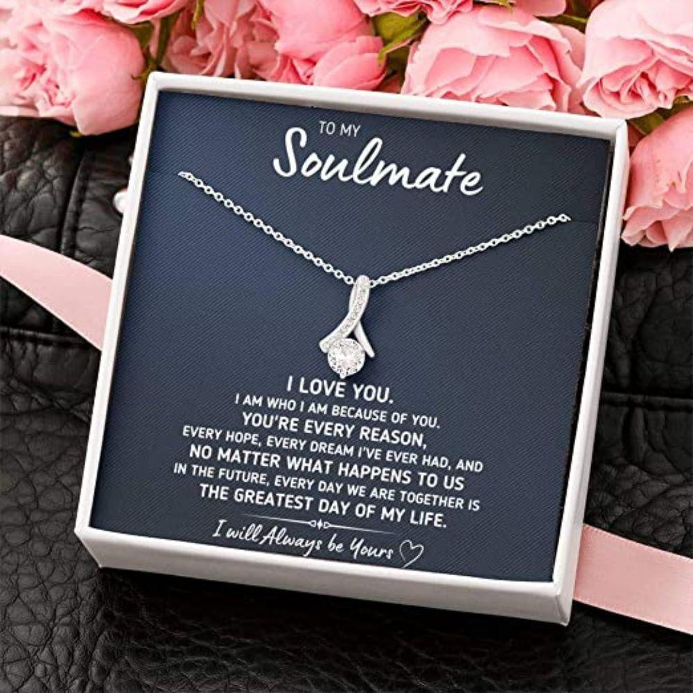 Girlfriend Necklace, Future Wife Necklace, To My Soulmate �Greatest Day� Necklace Gift
