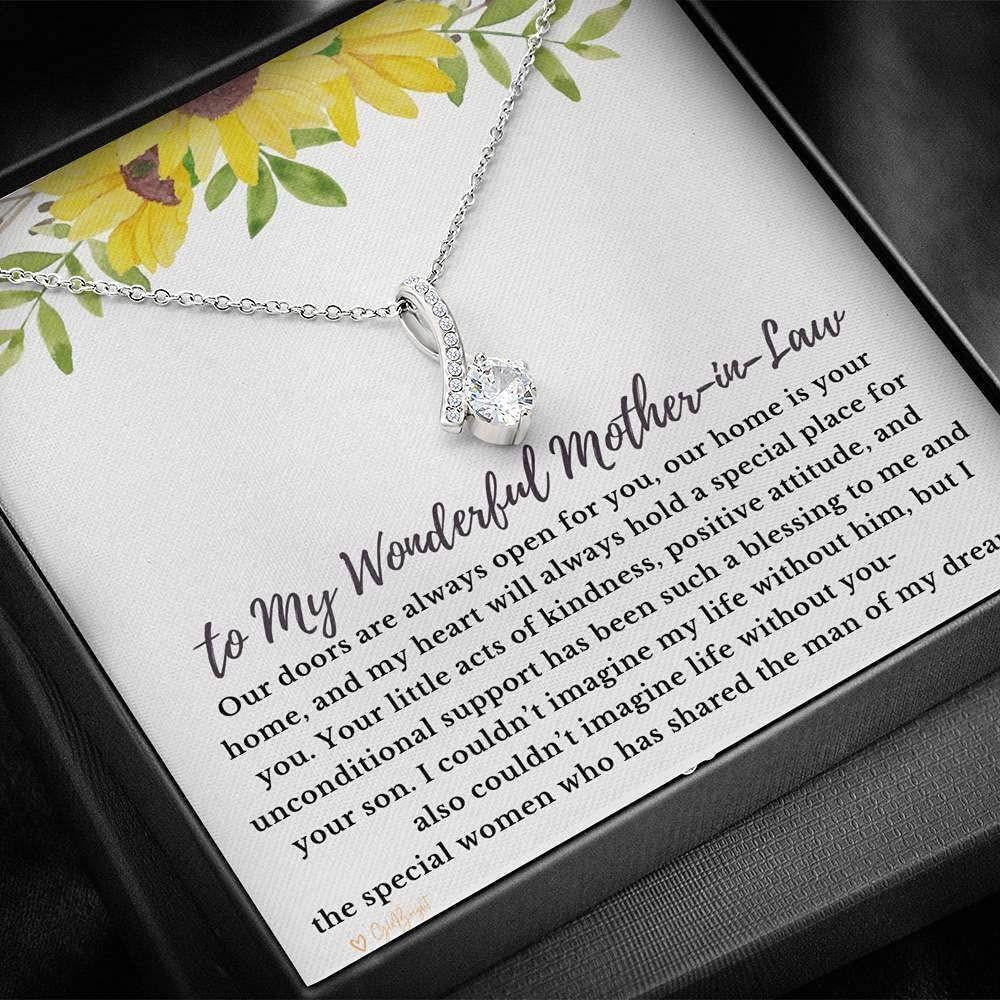 Mom Necklace, Mother-in-law Necklace, Necklace Gift For Mother In Law From Daughter In Law, Gift From Bride On Wedding Day