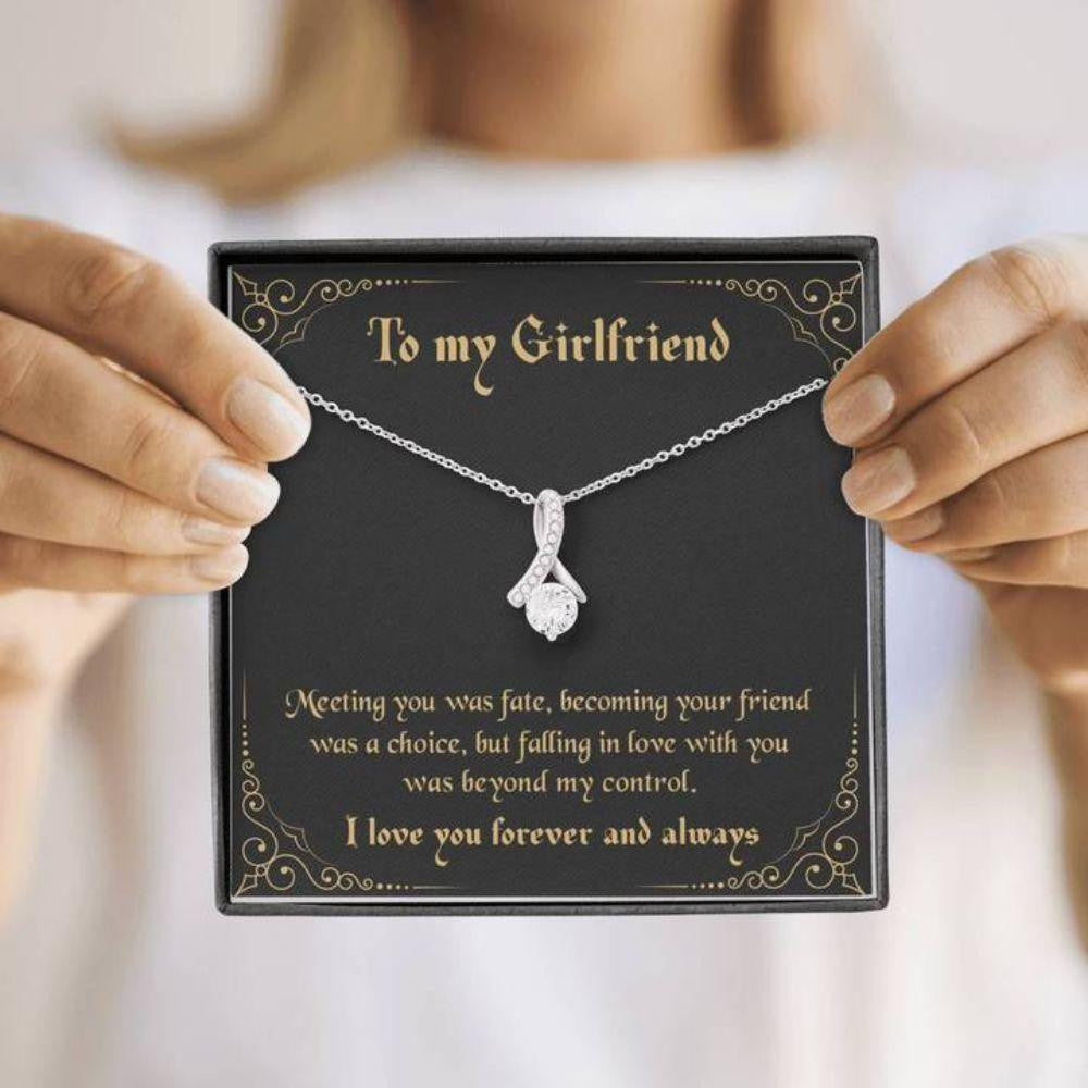 Future Wife Necklace, Girlfriend Necklace, To My Girlfriend Necklace Gift � Meeting You Was Fate