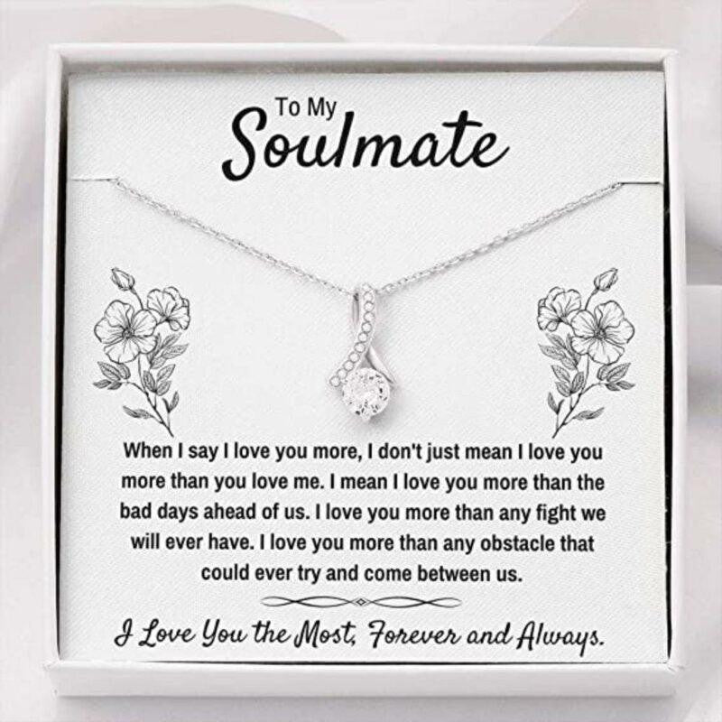 Girlfriend Necklace, Future Wife Necklace, To My Soulmate �I Love You The Most� Necklace Gift