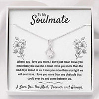 Thumbnail for Girlfriend Necklace, Future Wife Necklace, To My Soulmate �I Love You The Most� Necklace Gift