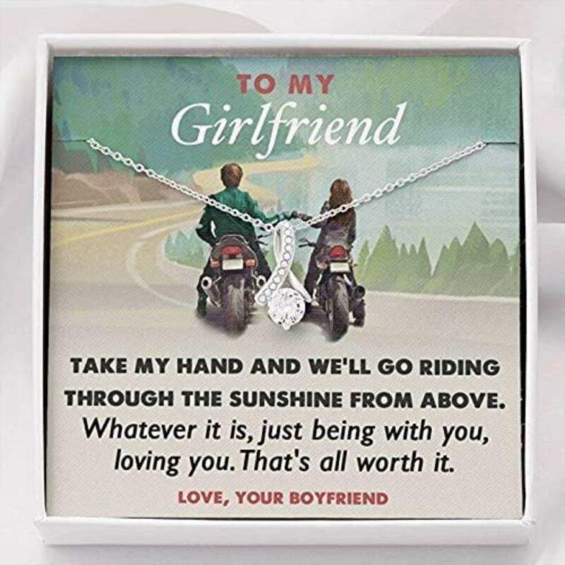 Girlfriend Necklace, Future Wife Necklace, To My Girlfriend Necklace Gift From Boyfriend Love Always, Take My Hand