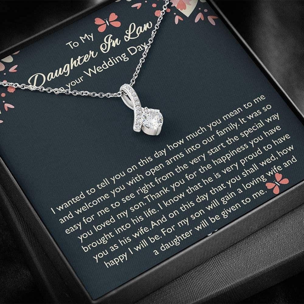 Daughter-In-Law Necklace, Bride Necklace Gift From Mother In Law, Daughter In Law Gift On Wedding Day