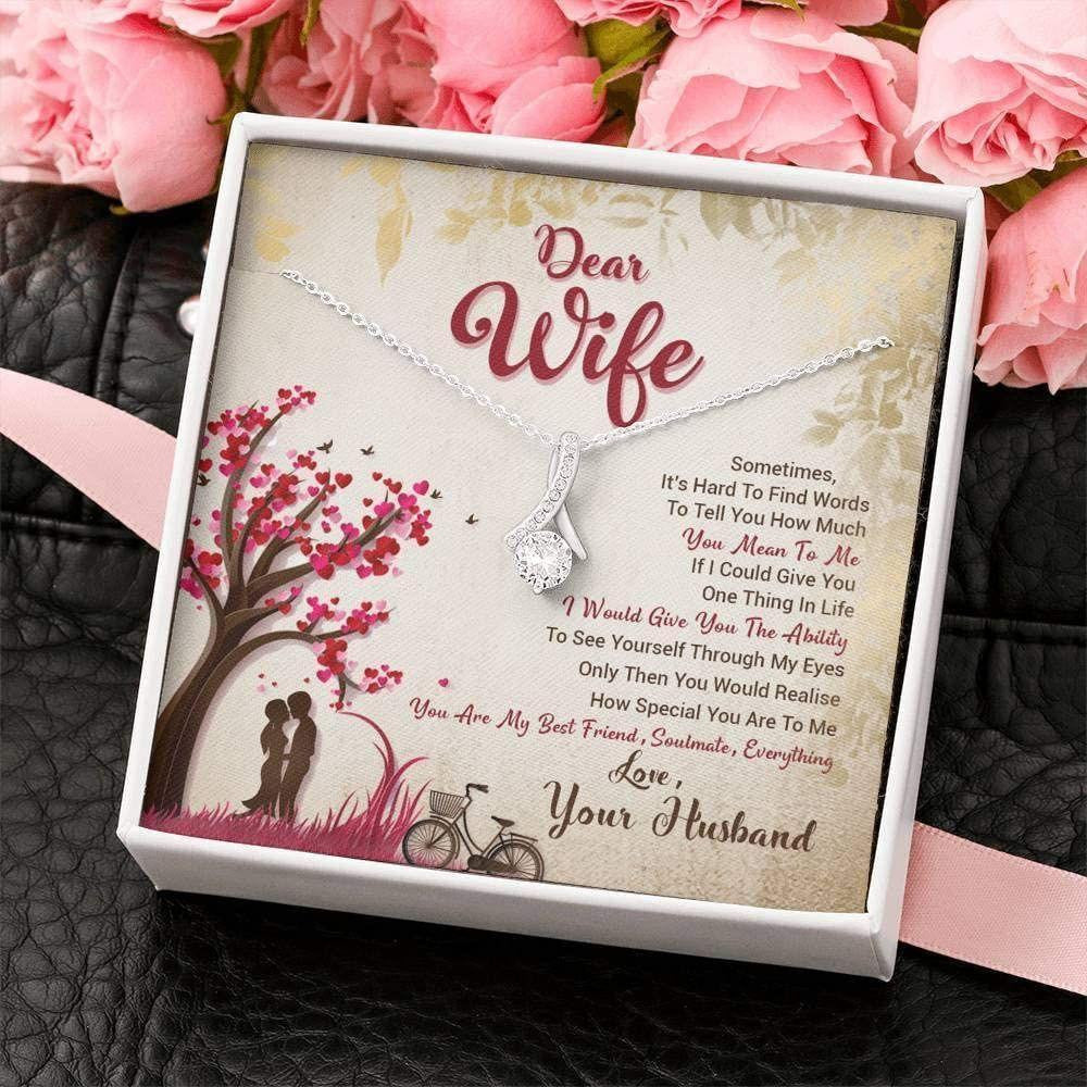 Wife Necklace, Dear Wife Necklace Gift, You Are My Everything Necklace
