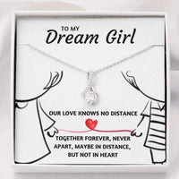 Thumbnail for Wife Necklace, To My Dream Girl Our Love Knows No Distance Necklace Gift For Wife Fiance