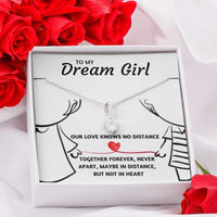 Thumbnail for Wife Necklace, To My Dream Girl Our Love Knows No Distance Necklace Gift For Wife Fiance