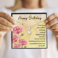 Thumbnail for Happy Birthday Golden Alluring Beauty Necklace Gift