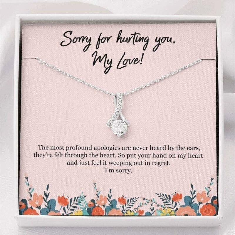 Girlfriend Necklace, Apology Necklace Gift For Her, I�m Sorry Gift, Sorry Gift For Wife Girlfriend