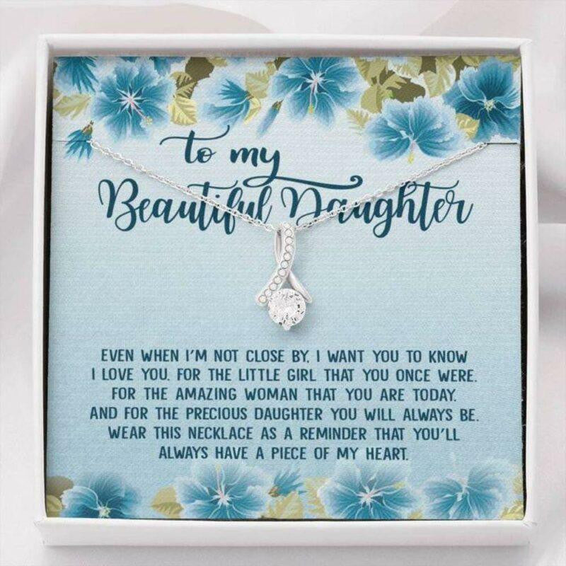 Daughter Necklace, To My Beautiful Daughter Necklace Gift You�ll Always Have A Piece Of My Heart