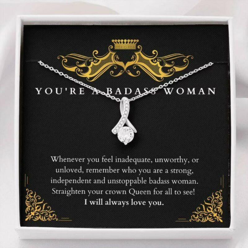 Girlfriend Necklace, Wife Necklace, You�re A Badass Woman Necklace � Gift For Soulmate Girlfriend Wife