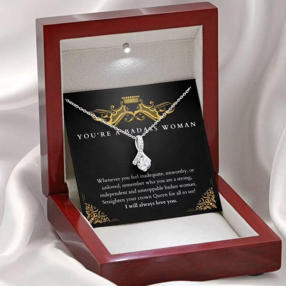 Girlfriend Necklace, Wife Necklace, You�re A Badass Woman Necklace � Gift For Soulmate Girlfriend Wife