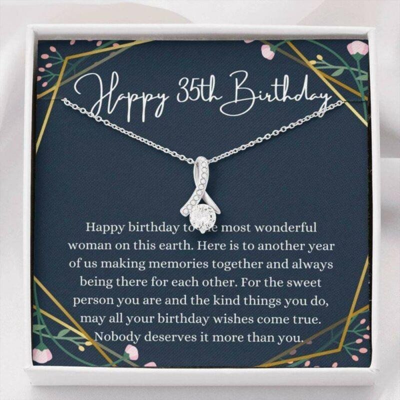 Wife Necklace, 35th Birthday Necklace, 35th Birthday Gift For Her, Thirty Fifth Birthday Gift