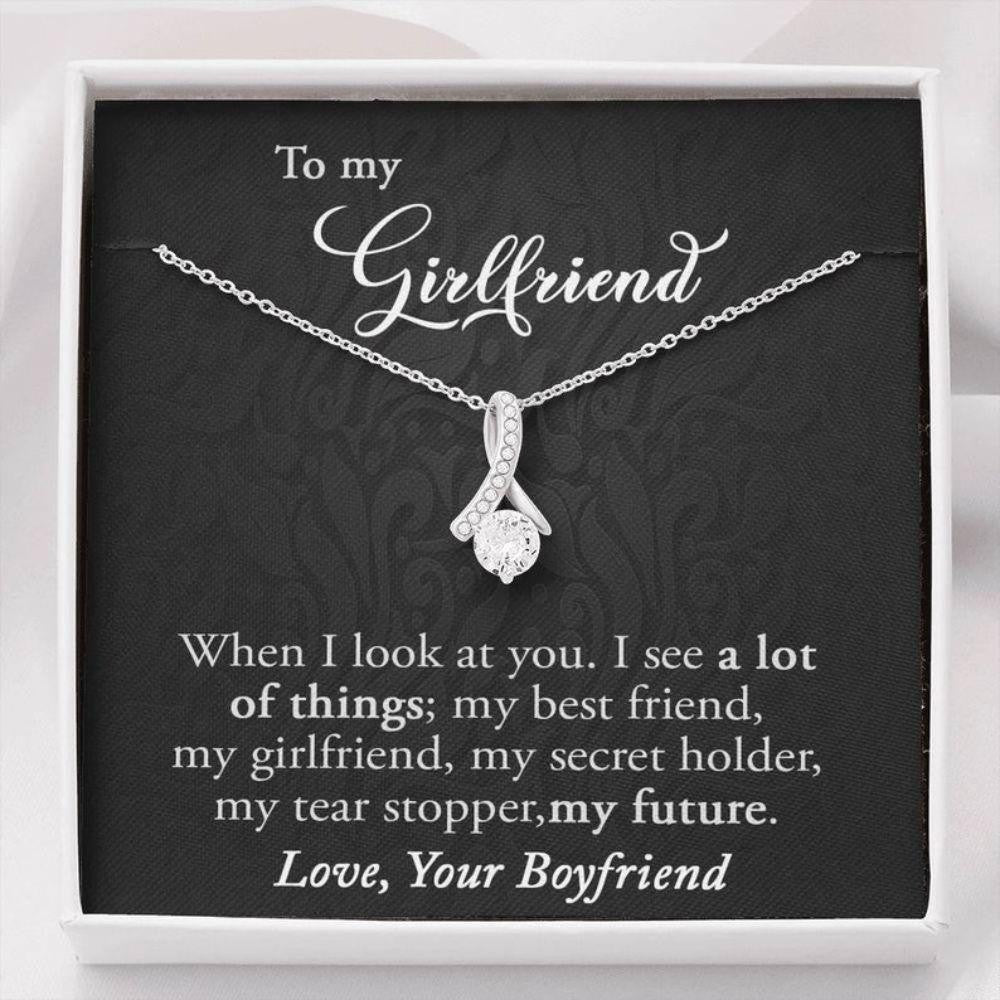 Girlfriend Necklace � Girlfriend Gift, Gift For Girlfriend, Anniversary Necklace Gift For Girlfriend, Girlfriend Birthday Necklace Gift