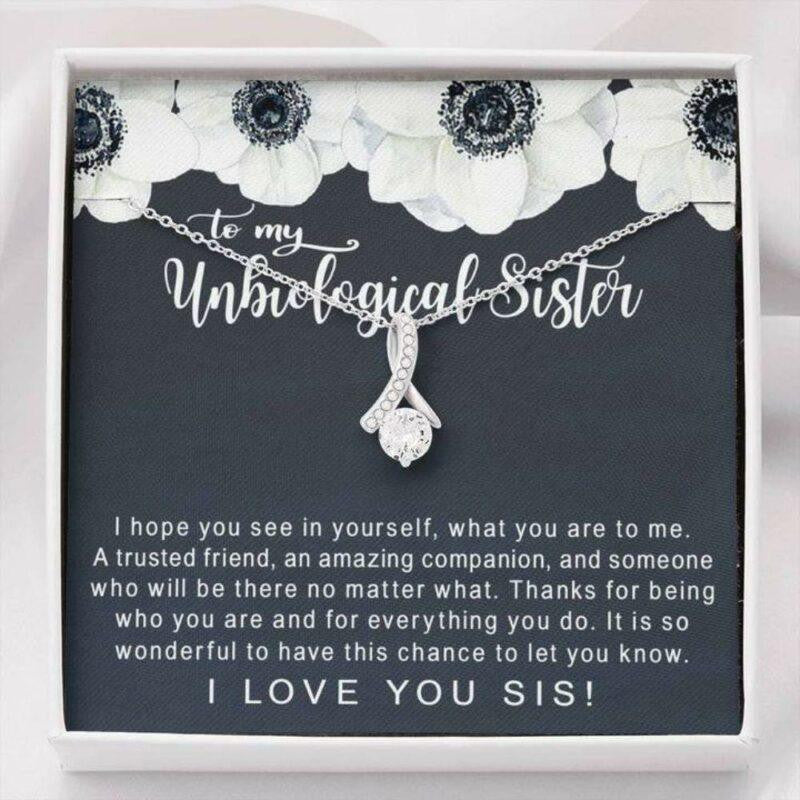 Sister Necklace, Unbiological Sister Necklace � Best Friend Soul Sister Sister-in-law Gift