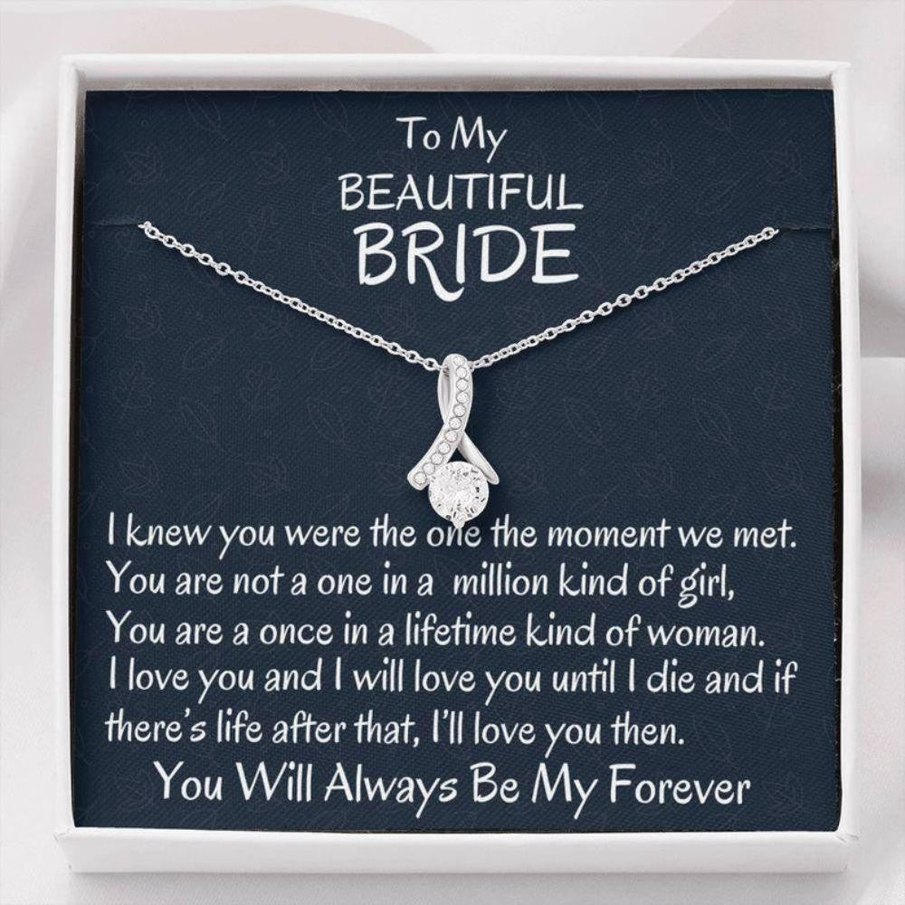 Future Wife Necklace, To My Bride Beautiful Necklace Gift From Groom, Wedding Day Gift For Bride From Groom