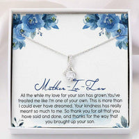 Thumbnail for Mother-in-Law Necklace Gift � Thank You Mother Of The Groom Necklace