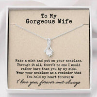 Thumbnail for Wife Necklace, To My Gorgeous Wife Necklace � You Hold My Heart Forever Alluring Necklace