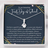 Thumbnail for Daughter Necklace, First Day Of School Present Back To School Gift Freshman College, High School, Kindergarten