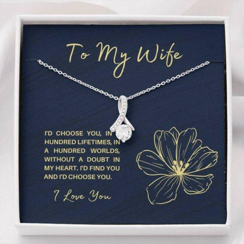 Wife Necklace, To My Wife Hundred Lifetimes Alluring Beauty Necklace Gift