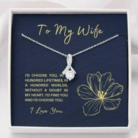 Thumbnail for Wife Necklace, To My Wife Hundred Lifetimes Alluring Beauty Necklace Gift