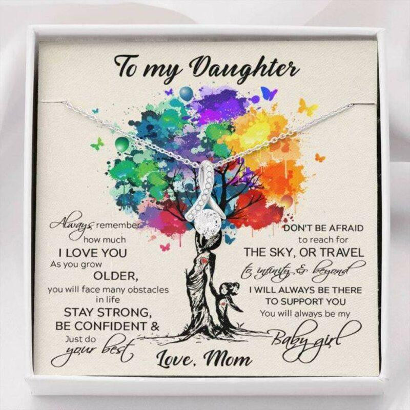 Daughter Necklace, To My Daughter Necklace Gift � Stay Strong Be Confident � Gift From Mom