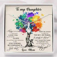 Thumbnail for Daughter Necklace, To My Daughter Necklace Gift � Stay Strong Be Confident � Gift From Mom